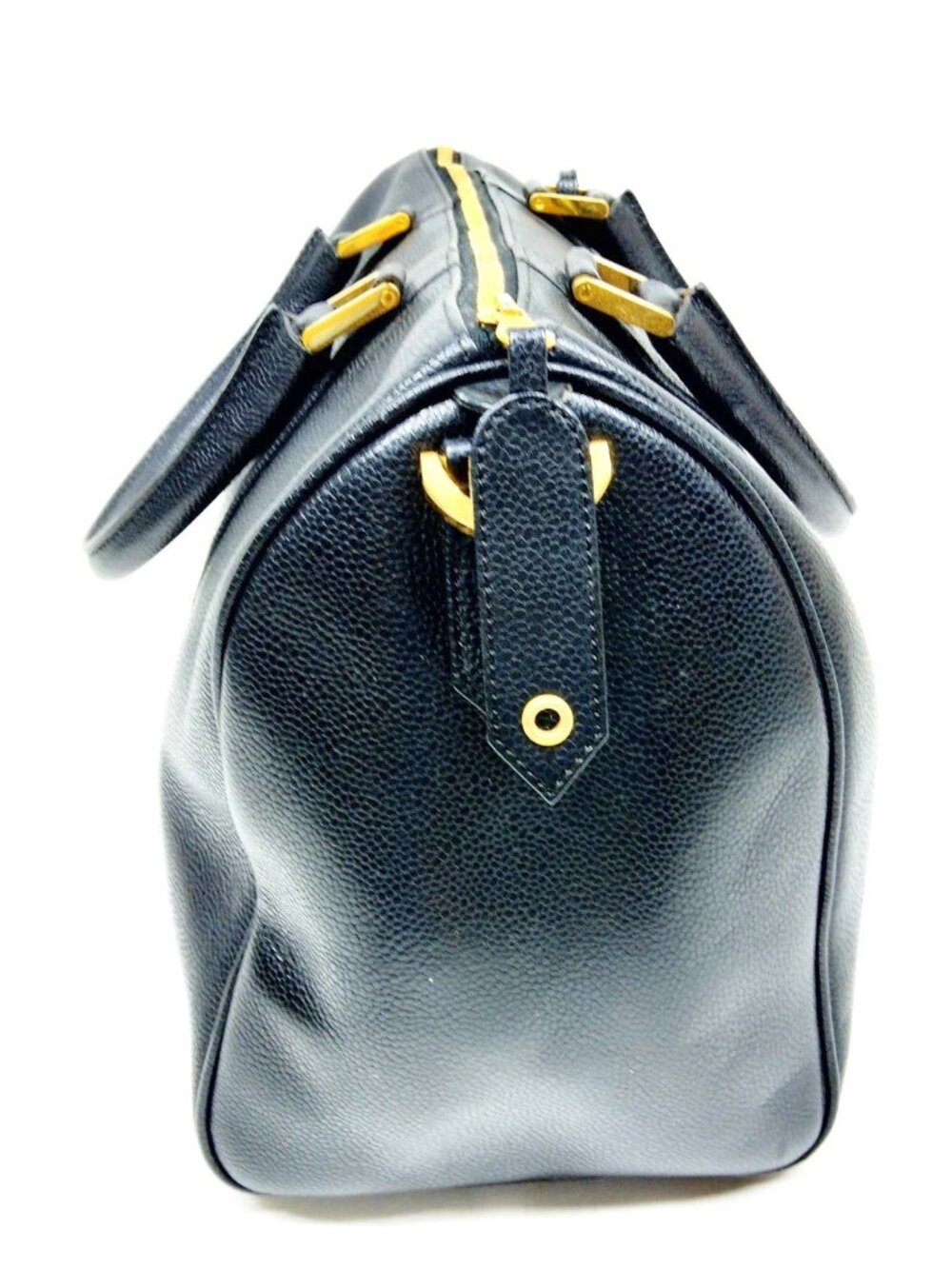 Authentic Chanel CC Boston Bag Black Caviar Leather Gold Hardware - Picture 5 of 16